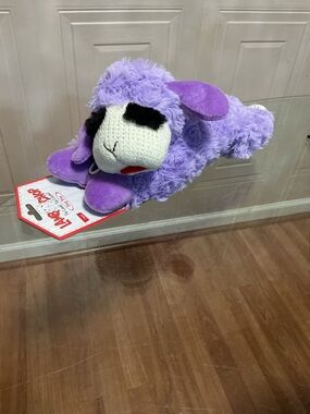 New Lambchop 11" Purple Plush Dog Toy Squeaks